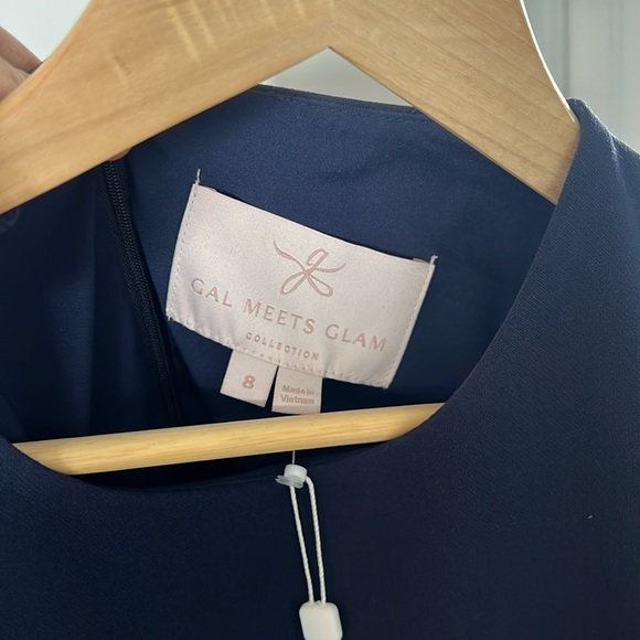 Gal Meets Glam Classic Navy Long Sleeve Dress - Picture 4 of 6